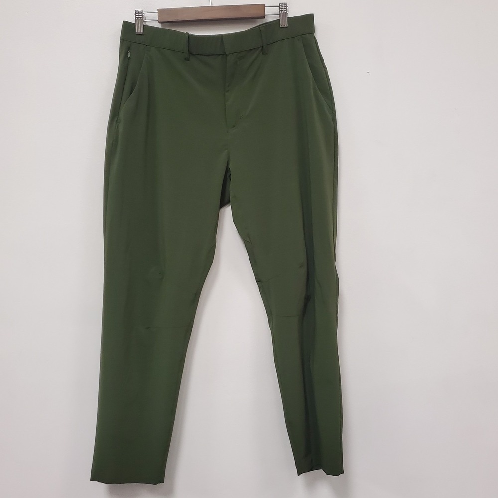 Fabletics Mens The Only Pant Size L Office Stretch Comfort Green Lightweight